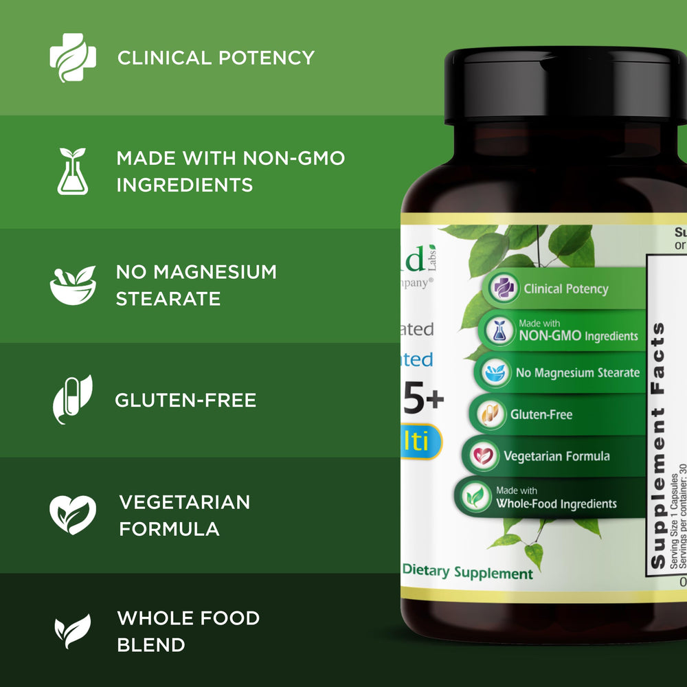 30 vegetable capsules in a bottle
