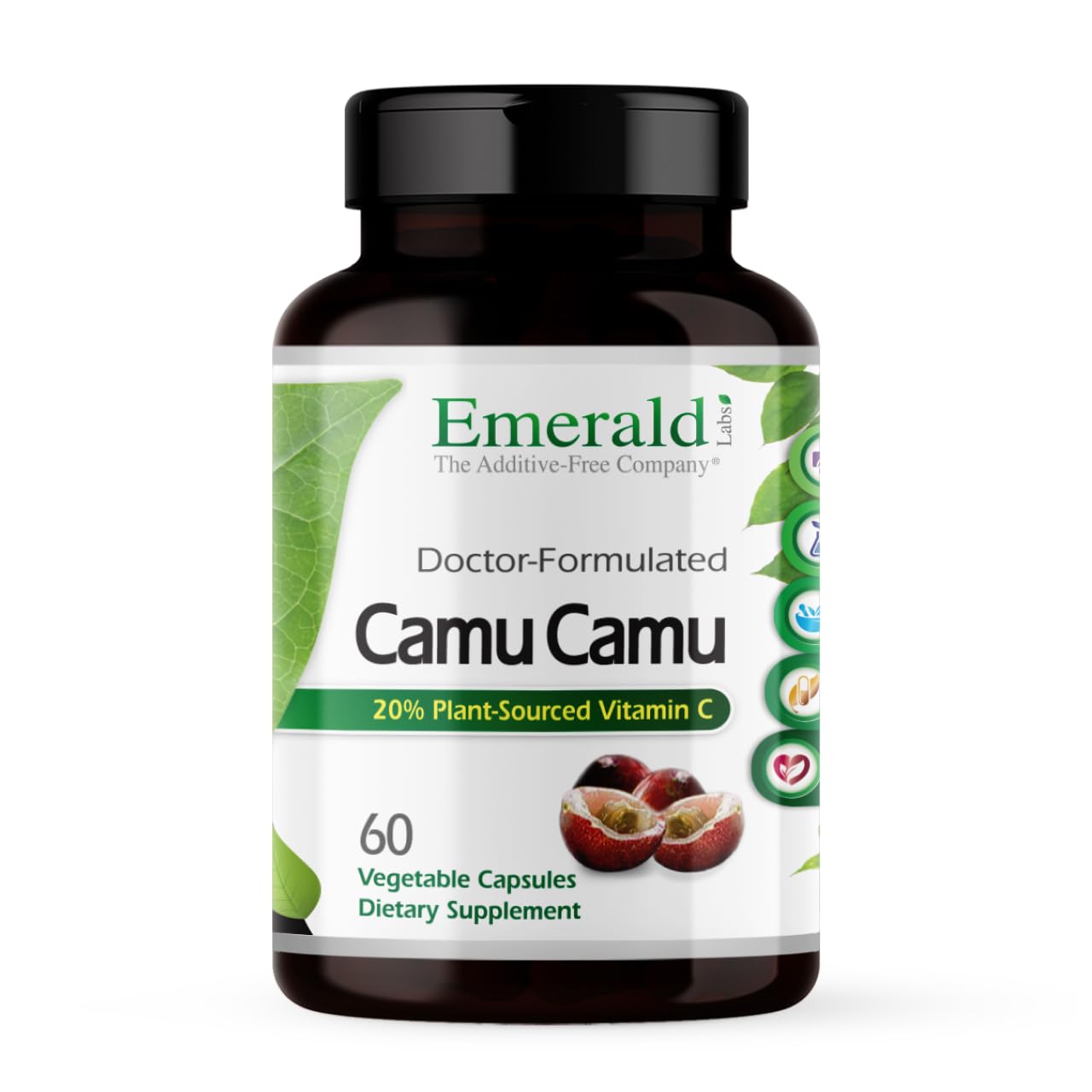 Emerald Labs Camu Camu 60-capsule bottle label