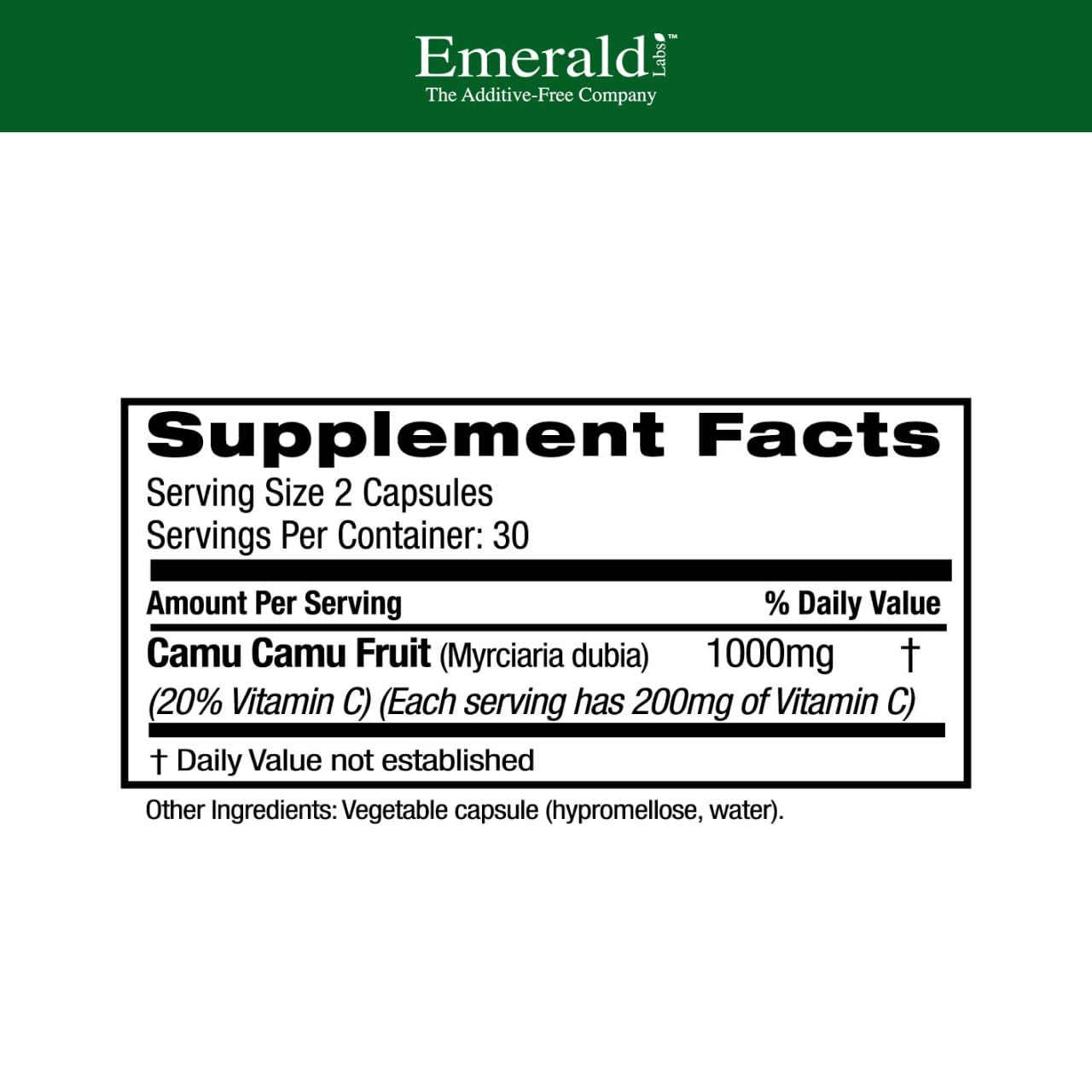 Organic camu camu fruit used as vitamin C source