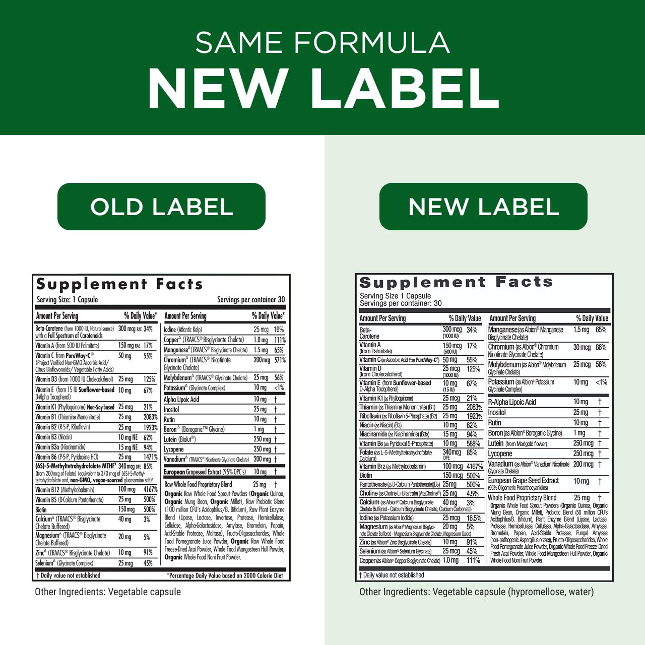 Bottle of Emerald Labs Complete 1-Daily Multivitamin on a white background