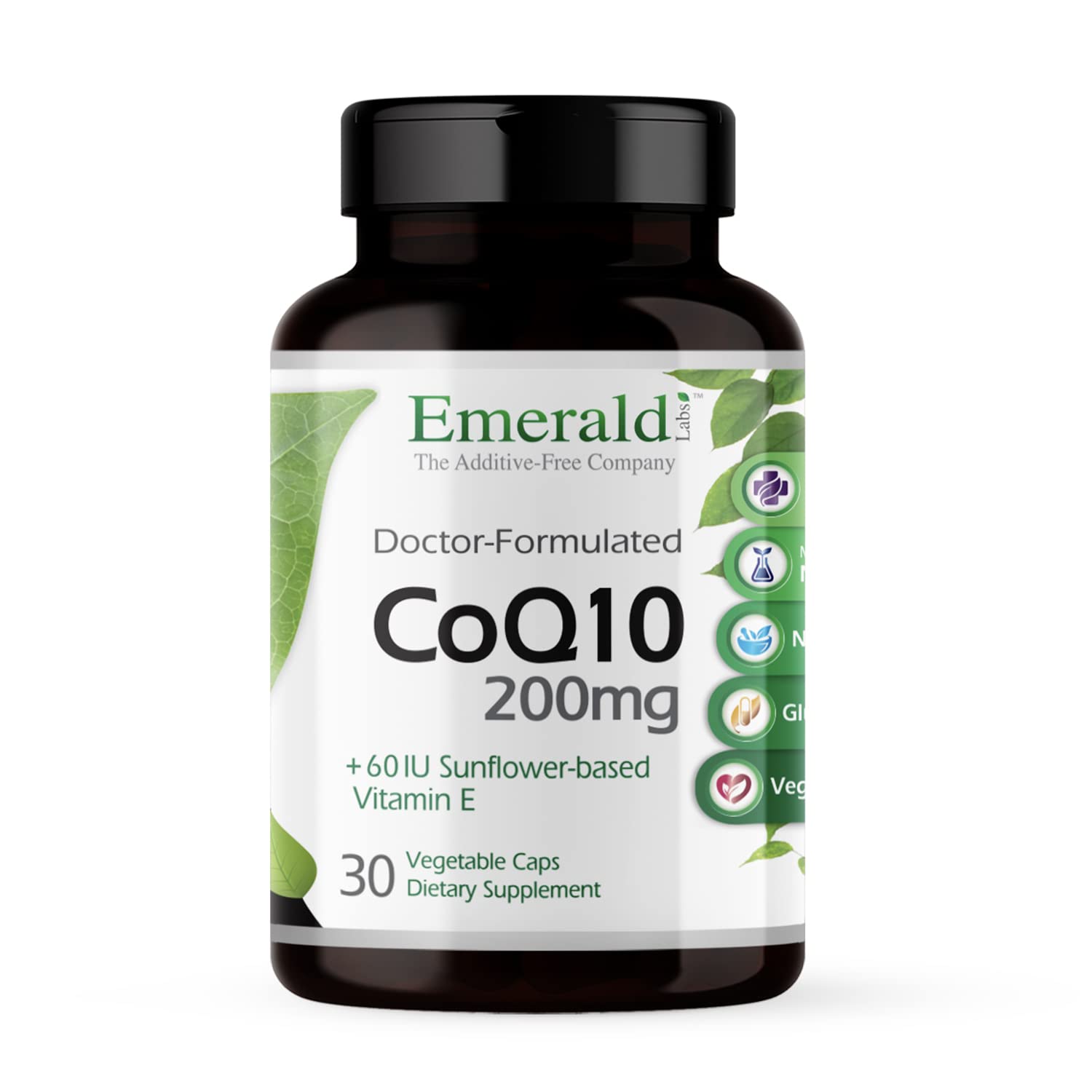 EMERALD LABS CoQ10 200mg bottle front view