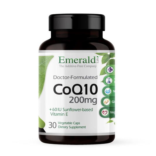 EMERALD LABS CoQ10 200mg bottle front view