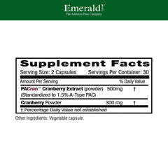 60 vegetable cranberry extract capsules