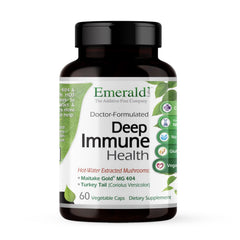 Emerald Labs Deep Immune Health bottle with Maitake Gold mushrooms