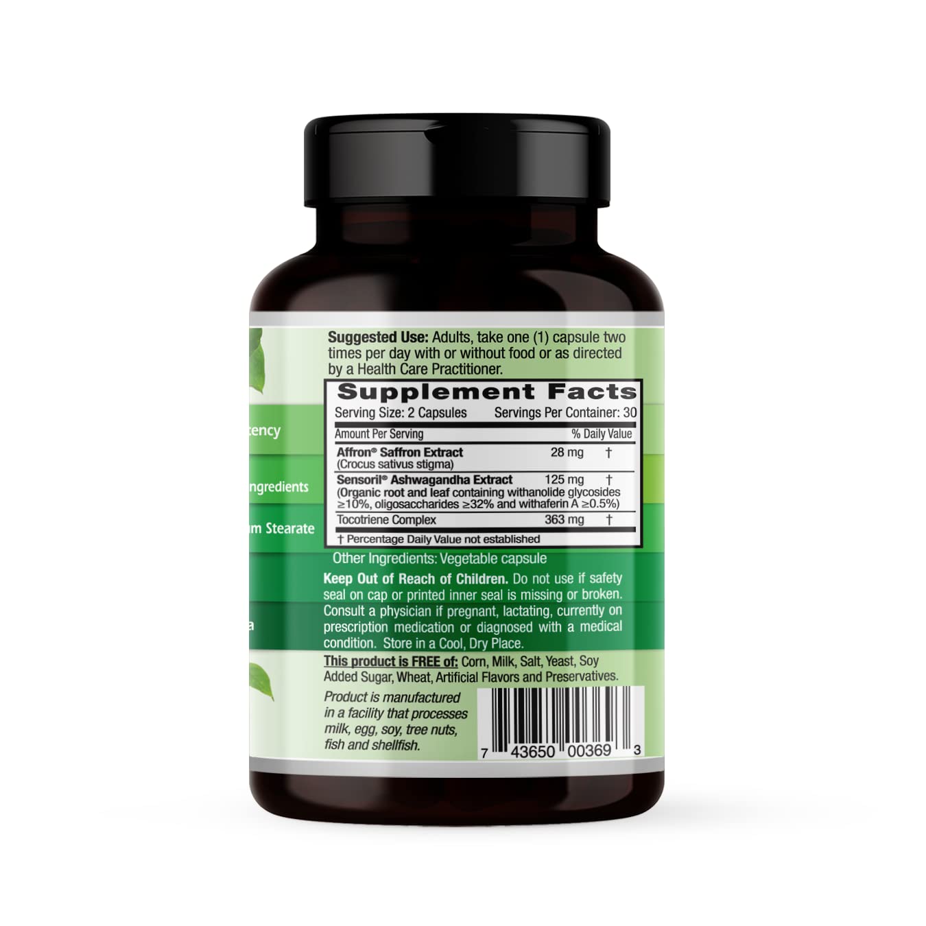 Close-up of Elevated Mood bottle showing label and packaging