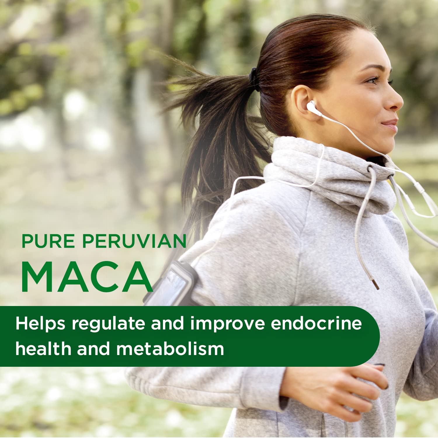 Ingredient and label close-up of Emerald Labs Maca Root supplement