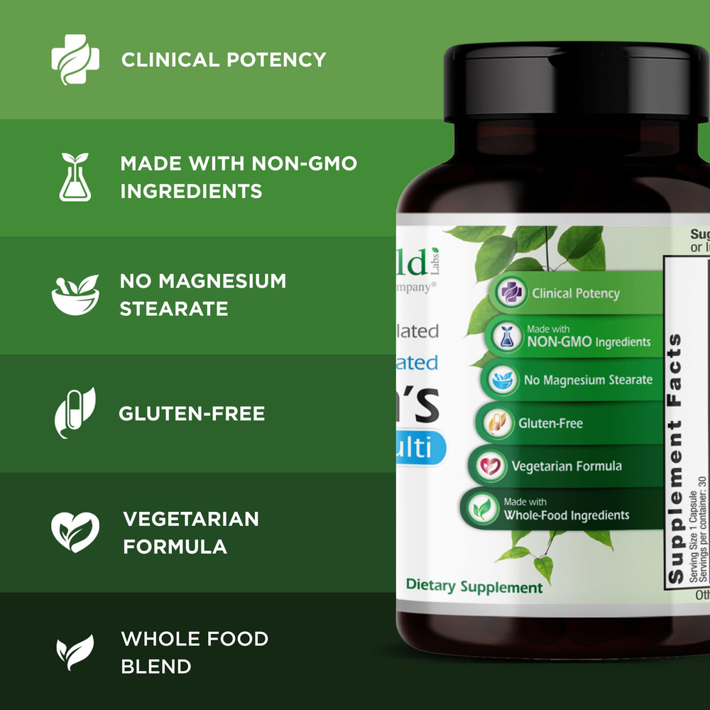 Label highlighting Vitamin D3 1000 IU on EMERALD LABS Multivitamin