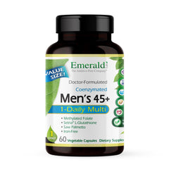 Emerald Labs Men's 45+ 1-Daily Multi bottle supports daily immune and energy needs