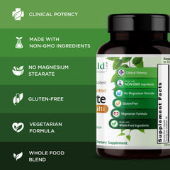 Graphic showing whole-food blend including organic sprouts
