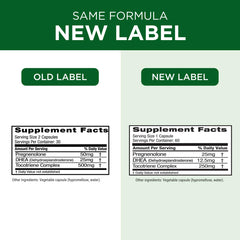 Gluten-free icon on Emerald Labs Pregnenolone and DHEA bottle