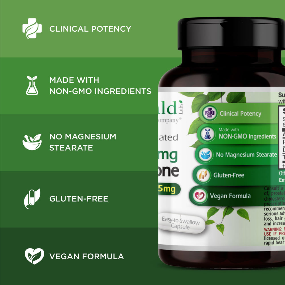 Product packaging of EMERALD LABS Pregnenolone and DHEA supplement