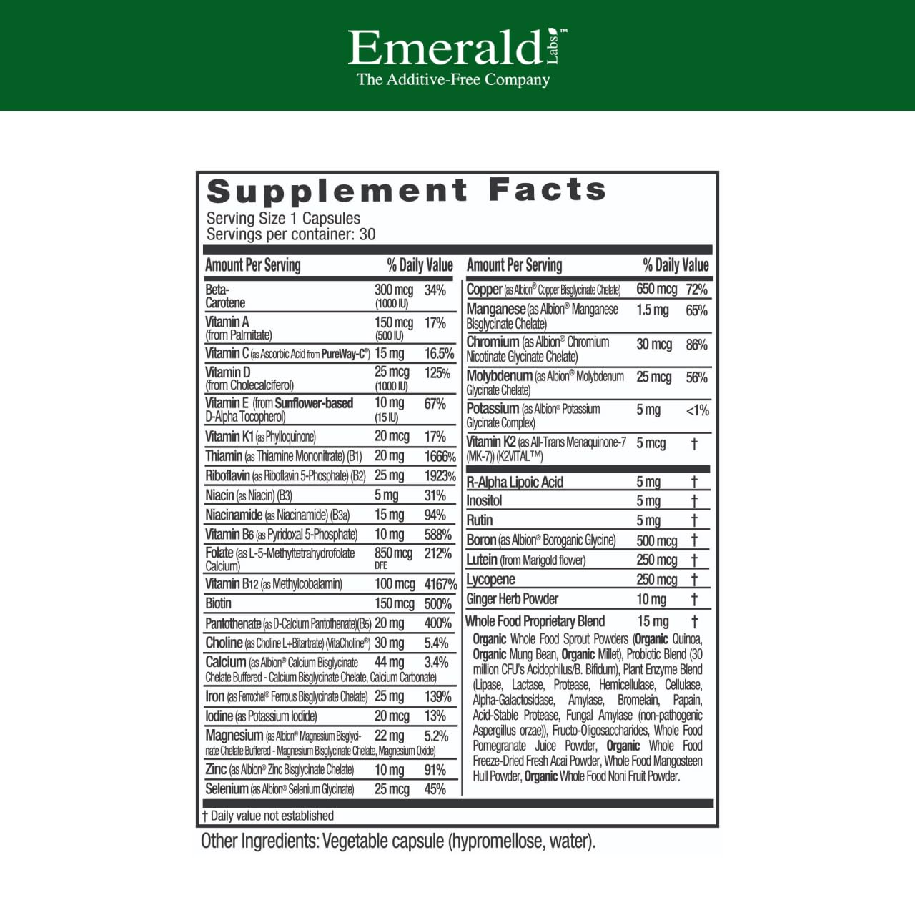 Close-up of prenatal multivitamin with methylfolate and iron
