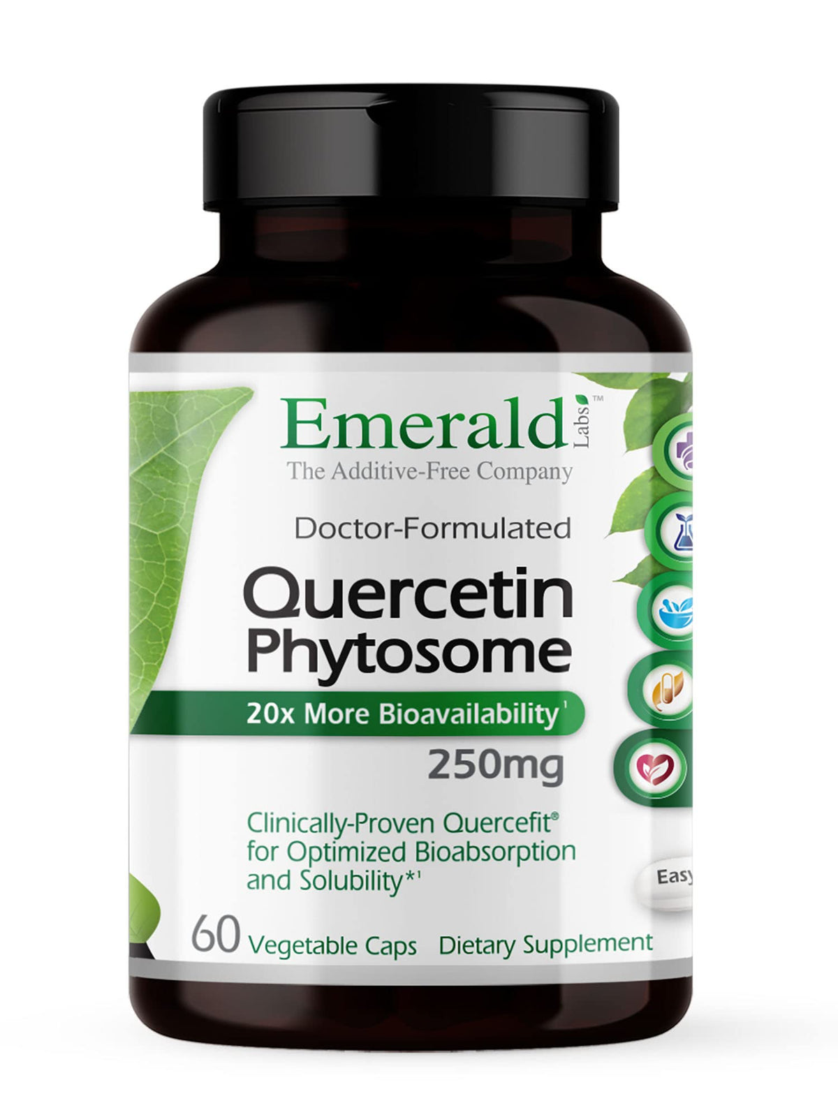 Emerald Labs Quercetin Phytosome 60 vegetable capsules label