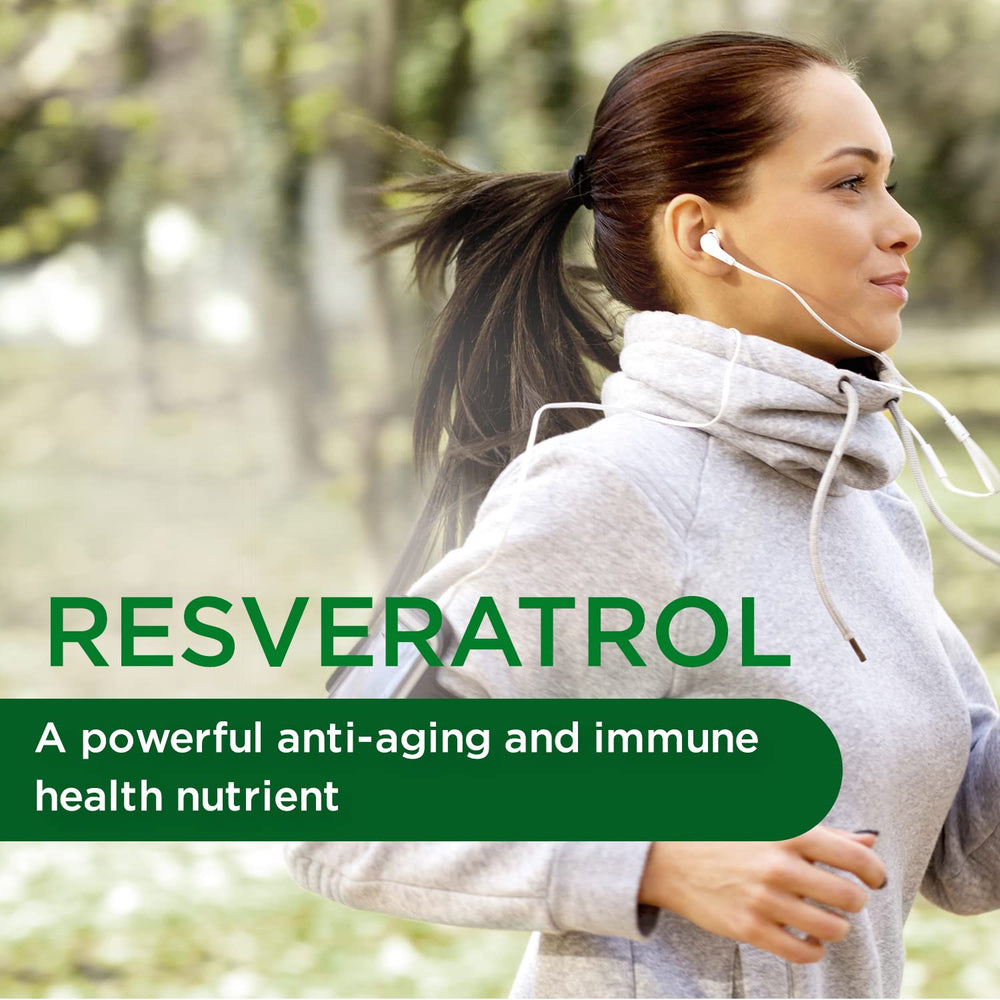 Graphic showing resveratrol supporting heart health and inflammatory response