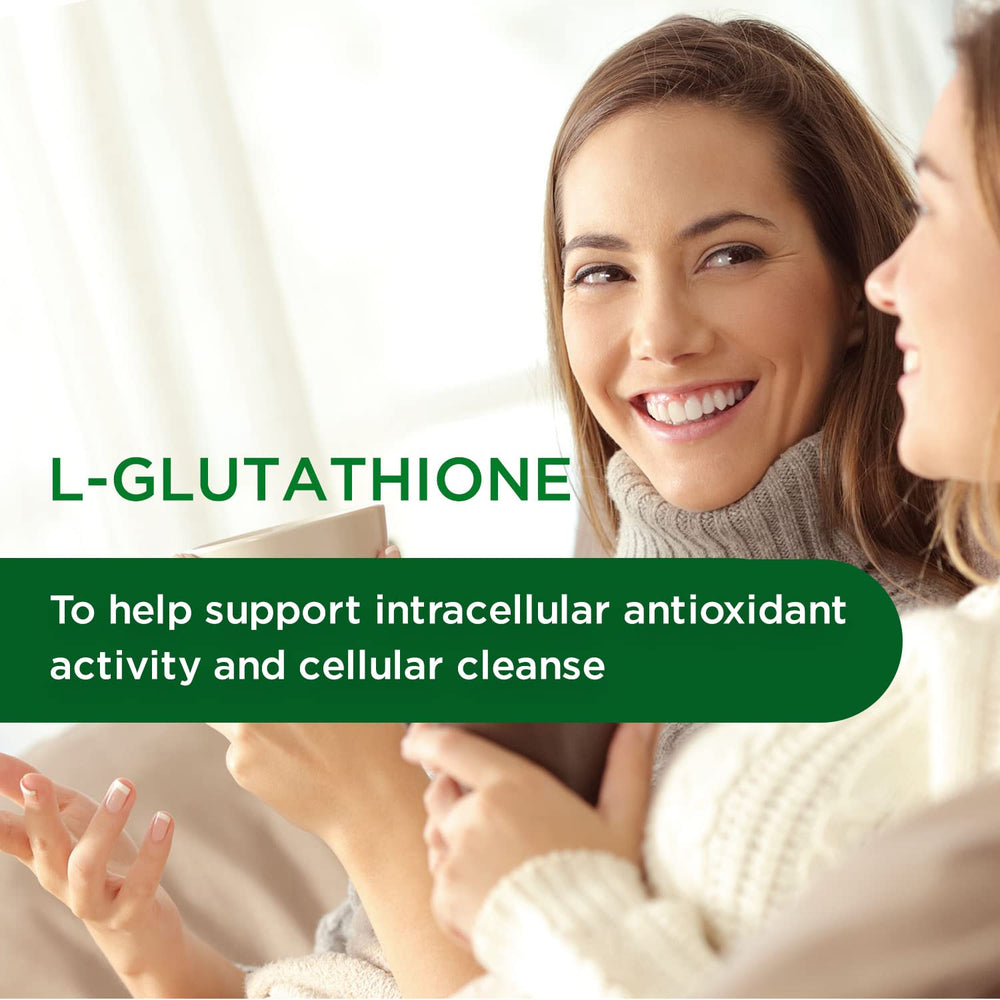 Close-up of Setria L-Glutathione ingredient details on label