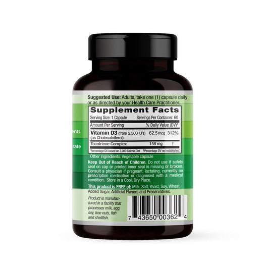 Front bottle label of Emerald Labs Vitamin D3 2500 IU