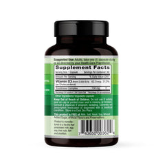 Front bottle label of Emerald Labs Vitamin D3 2500 IU