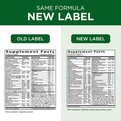 Emerald Labs 45+ multivitamin gluten-free symbol highlights allergen-conscious formulation