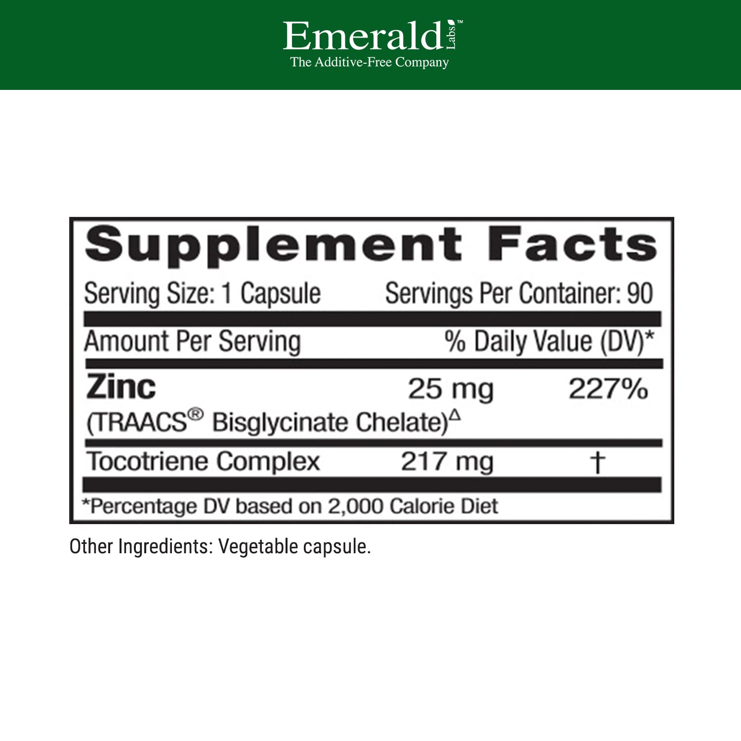 Close-up of zinc bisglycinate capsules