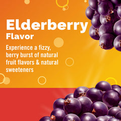 Ingredients panel of Emergen-C Elderberry drink mix