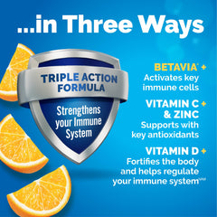 Close-up of Emergen-C Immune+ Triple Action packets