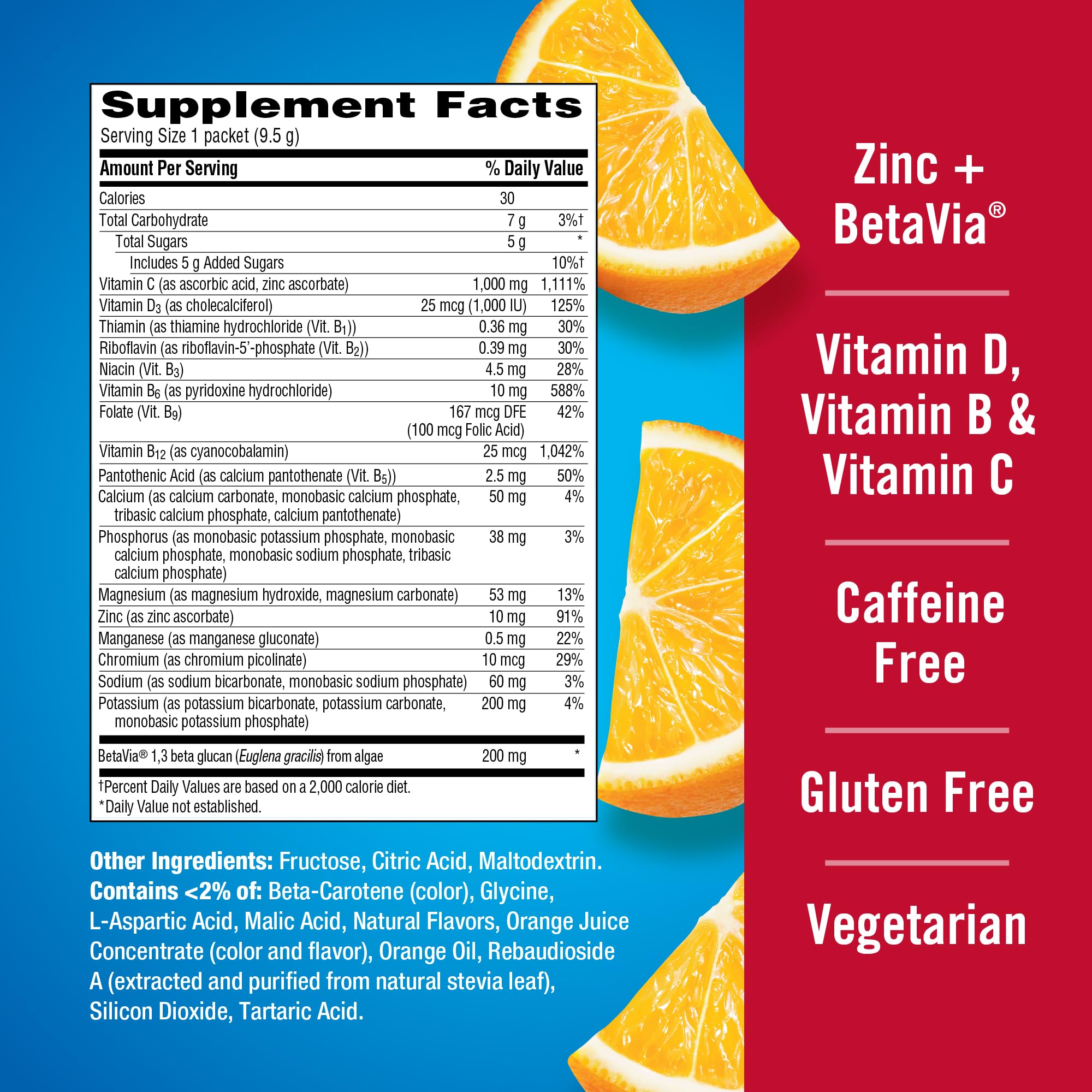 Vitamin D in Emergen-C Immune+ Triple Action