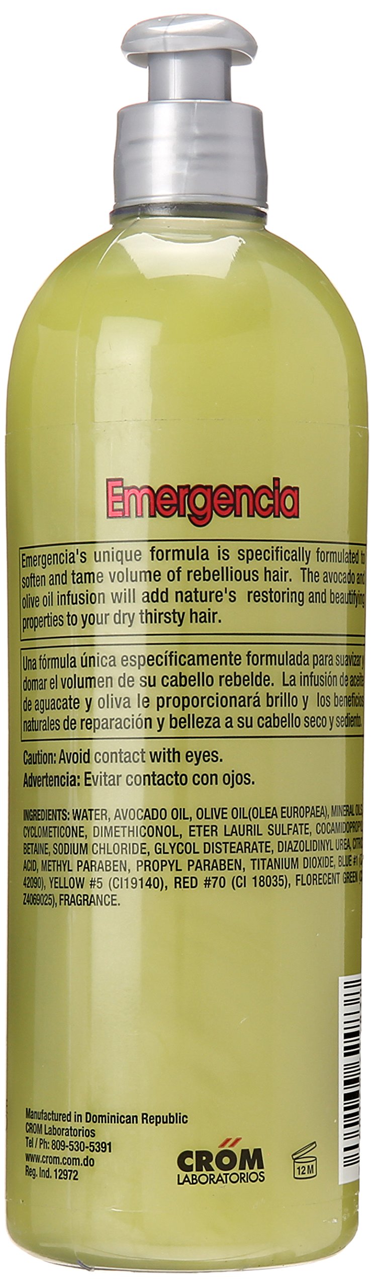 Emergencia Toque Magico Avocado-Olive Shampoo close-up, creamy lather ready to cleanse.