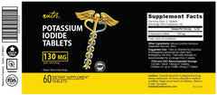Emergency prep kit including potassium iodide tablets for families.