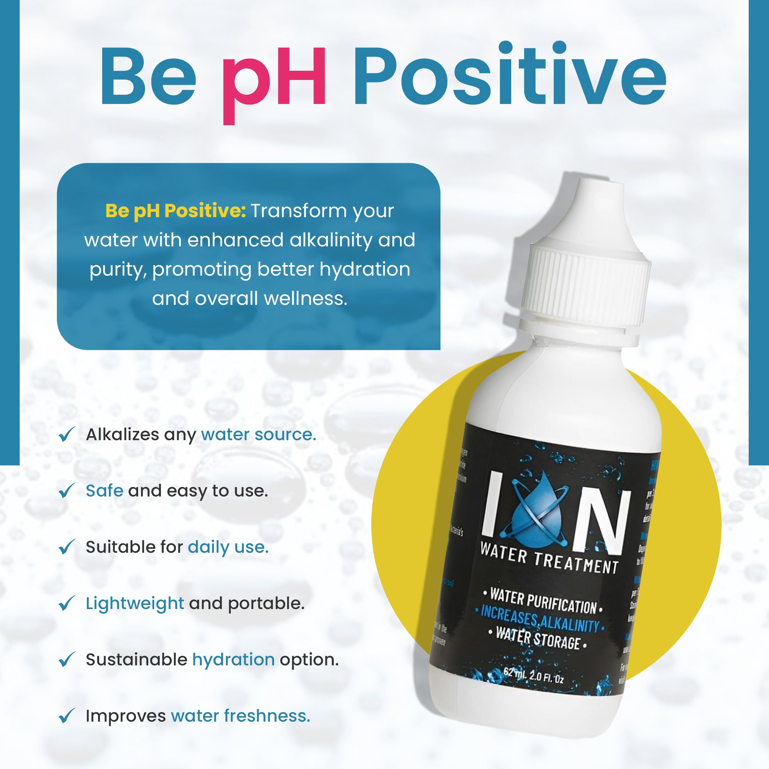 Emergency preparedness scene with water purification drops