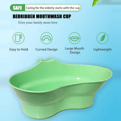 Arc design bed mouthwash cup fitting lower collar area
