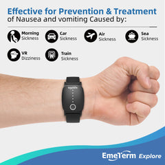 EmeTerm Explore IP67 waterproof wristband during washing or swimming activities.