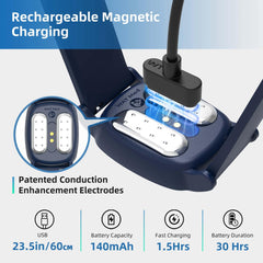 EmeTerm Explore wristband charging setup with magnetic USB cable for travel.