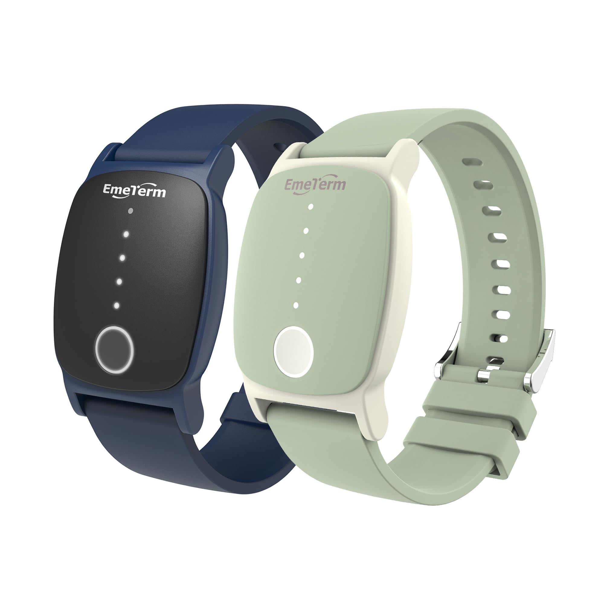 EmeTerm Explore wristband packaging shows portable drug-free nausea relief.