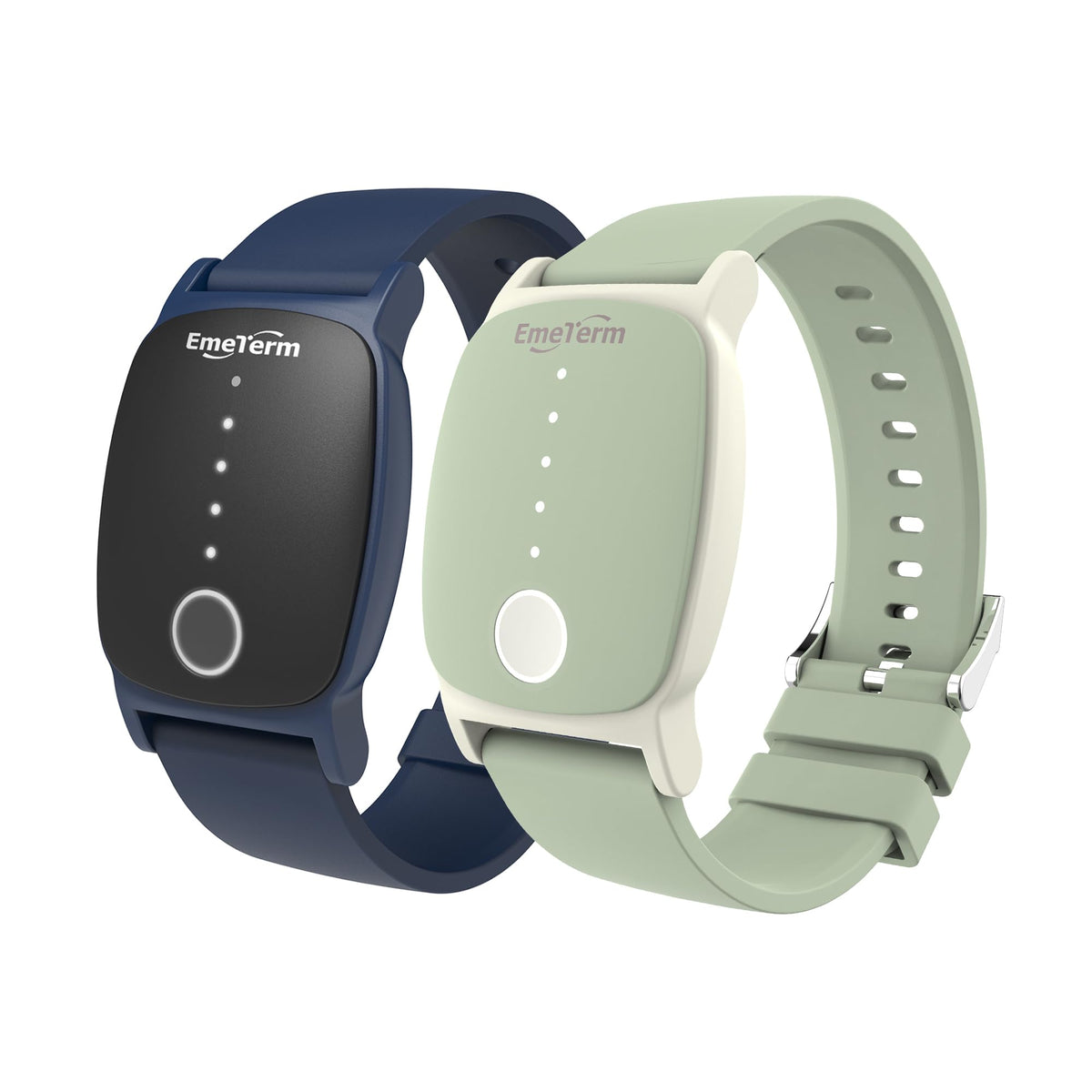 EmeTerm Explore wristband packaging shows portable drug-free nausea relief.