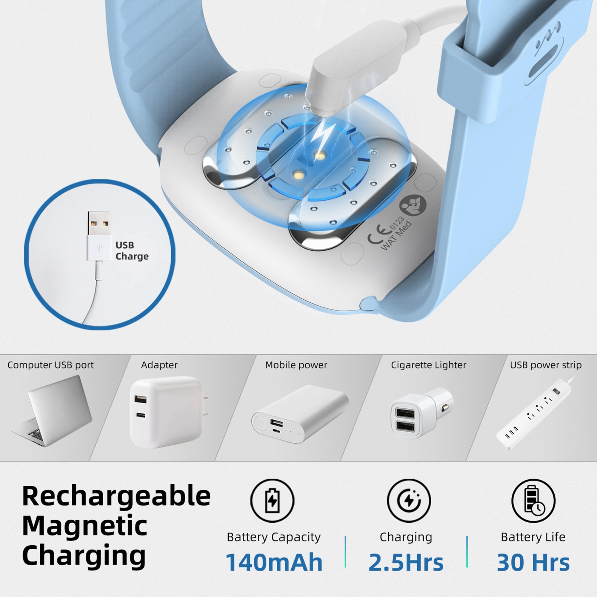 Two wristbands in different sizes to fit most wrists