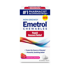 Emetrol packaging front view showing trusted nausea relief