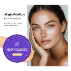 Emgmcp Balm Foundation buildable-coverage blends evenly for natural mid to full look.