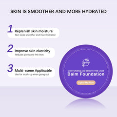 Emgmcp Balm Foundation peptide-infused blur smooths fine lines for smoother skin.