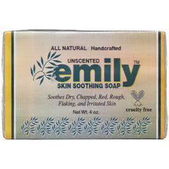 Emily Skin Soothing Soap unscented bar front view showing gentle cleansing
