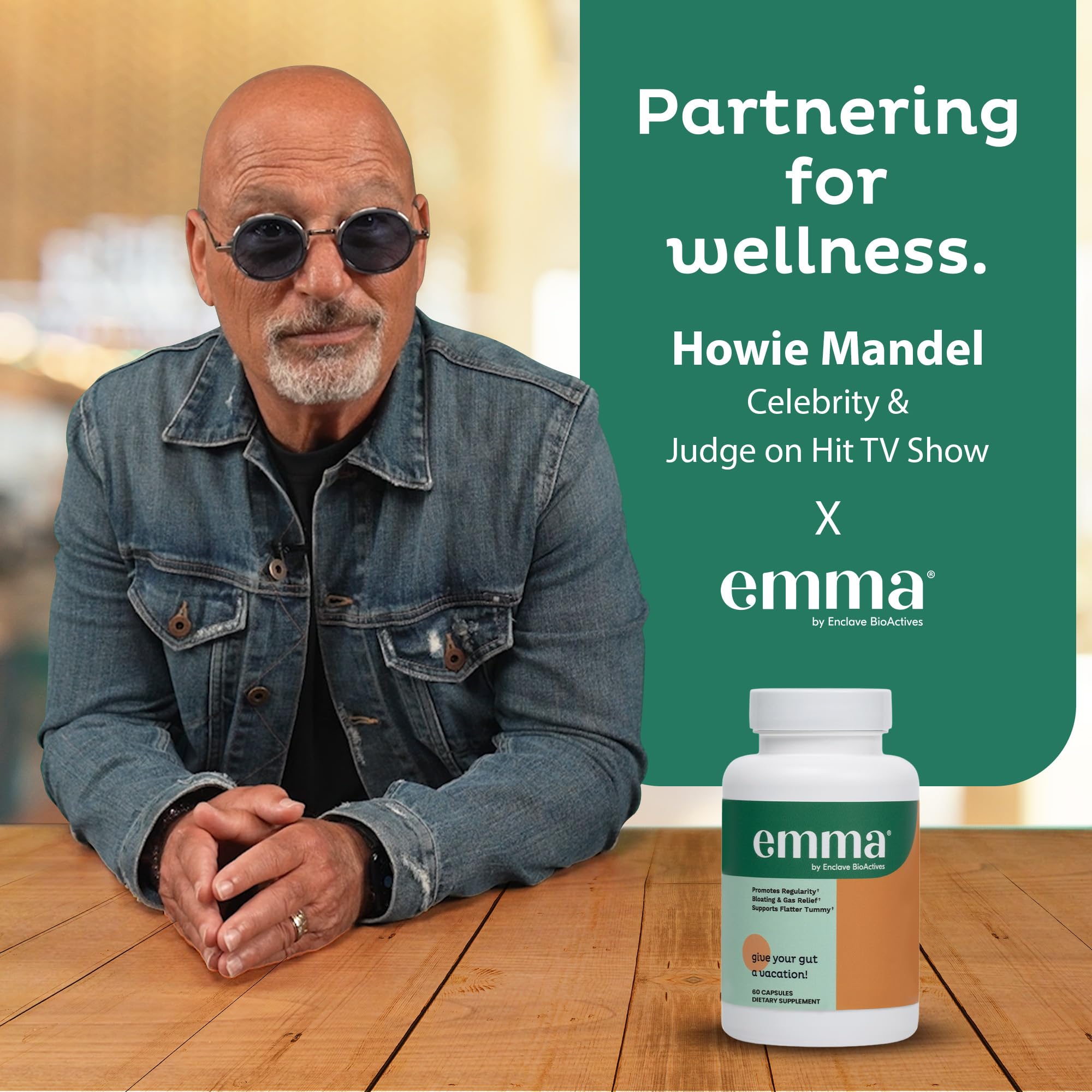 Emma Gut Health 4-pack bottles on table for convenient gut care routine
