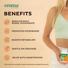 Emma Gut Health 4-pack promo shot highlights 240 capsules for ongoing gut care potential