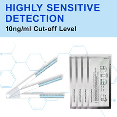 Fentanyl test strips showing color result