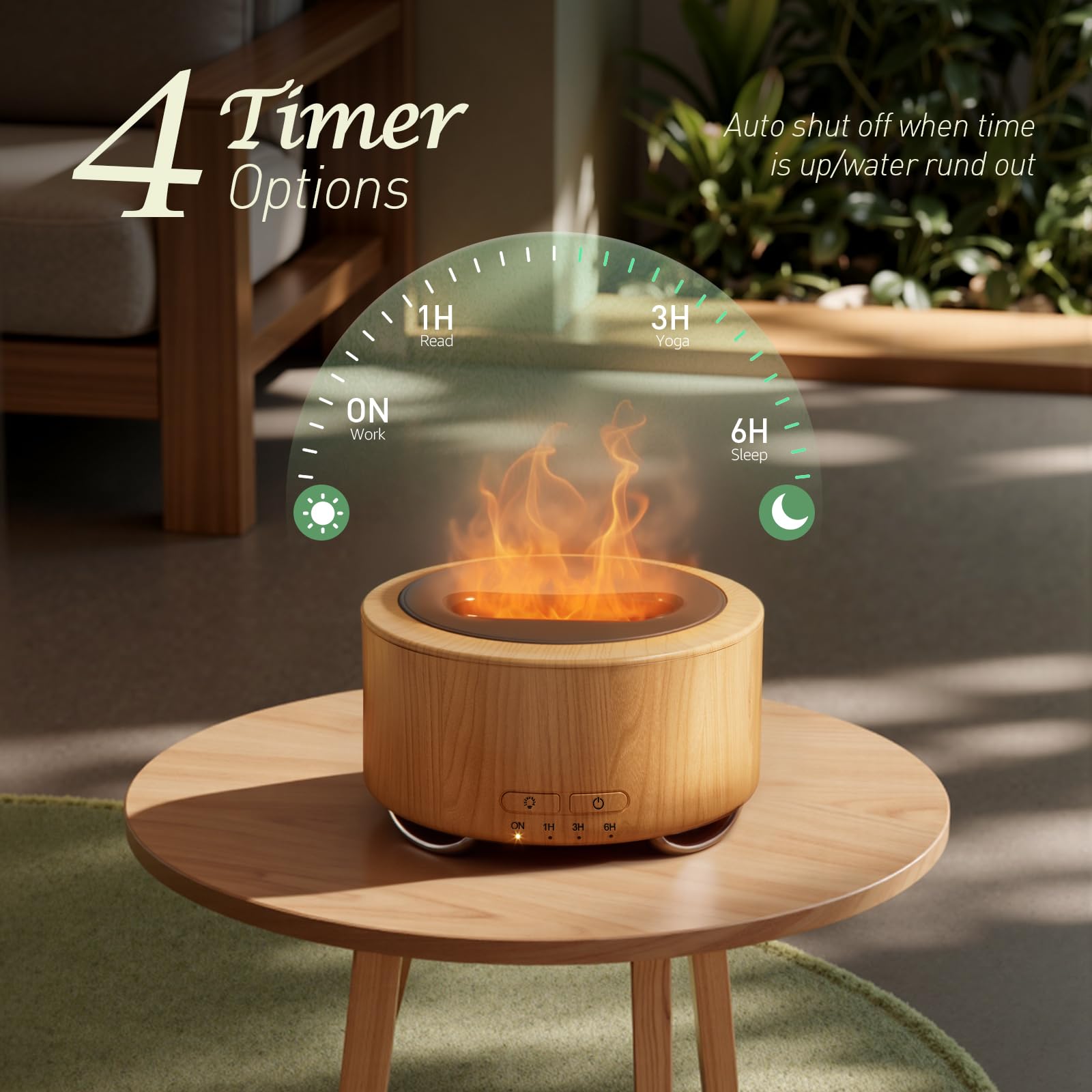 Emochies diffuser in a bedroom setting