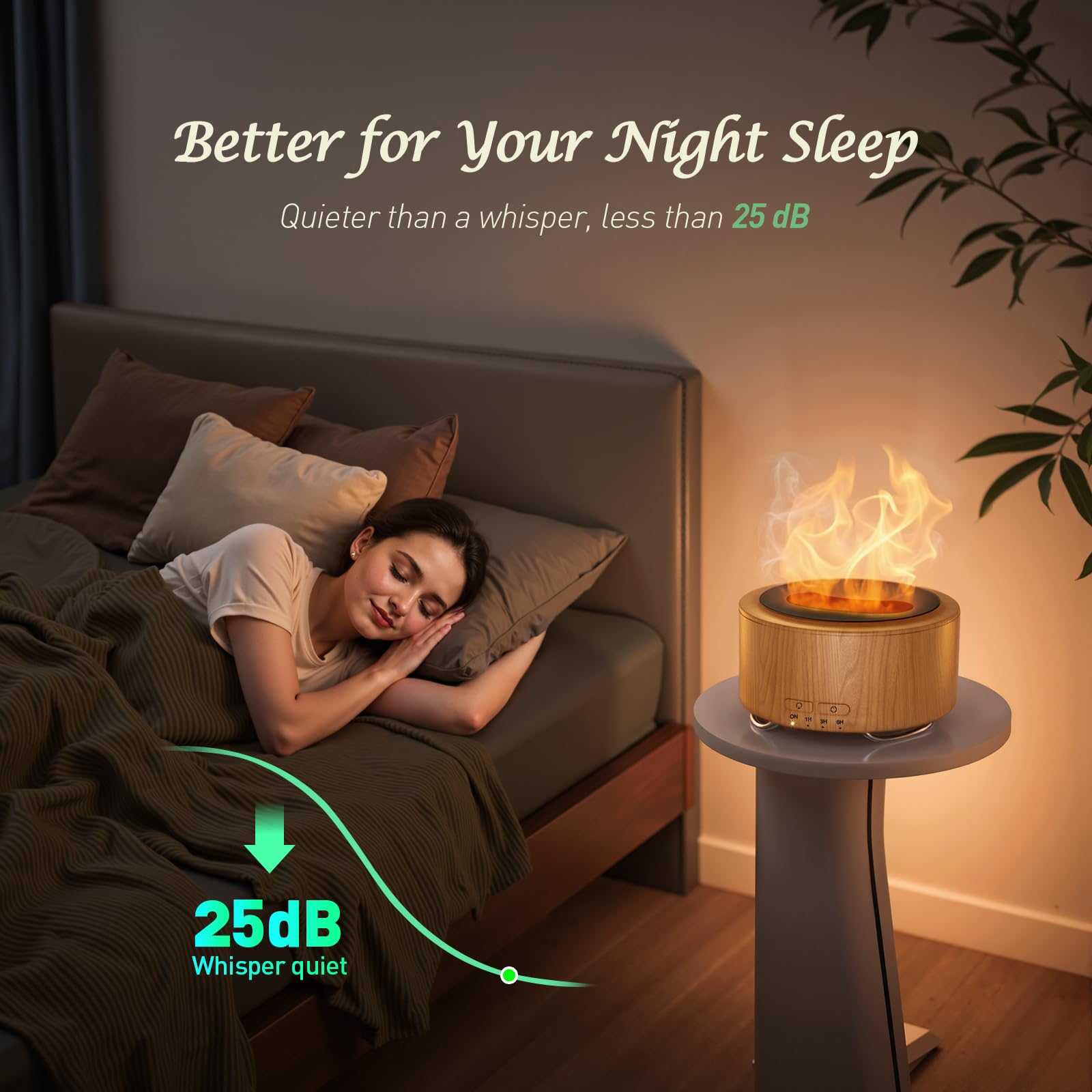 Emochies diffuser with fireplace-inspired design