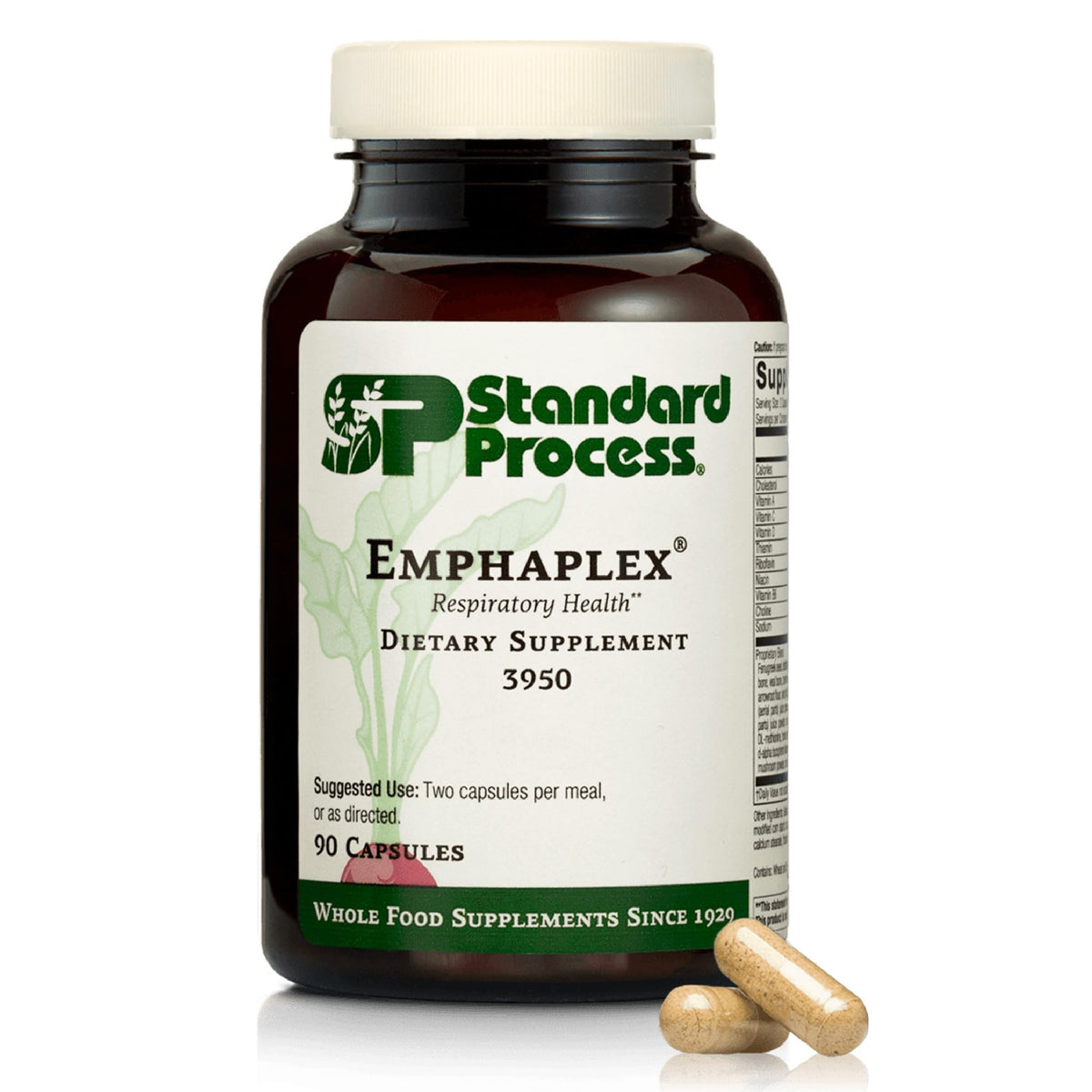 Emphaplex respiratory system support illustration