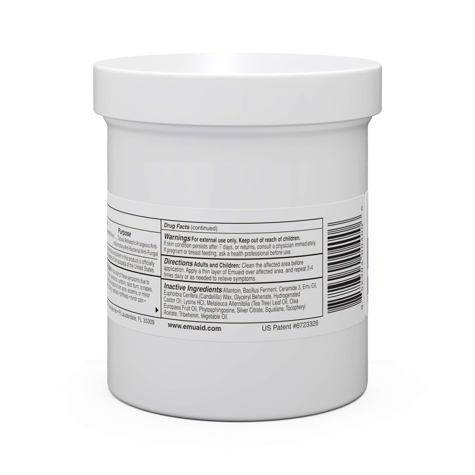 emuaid ointment closeup texture reveals a creamy, fragrance-free formula.