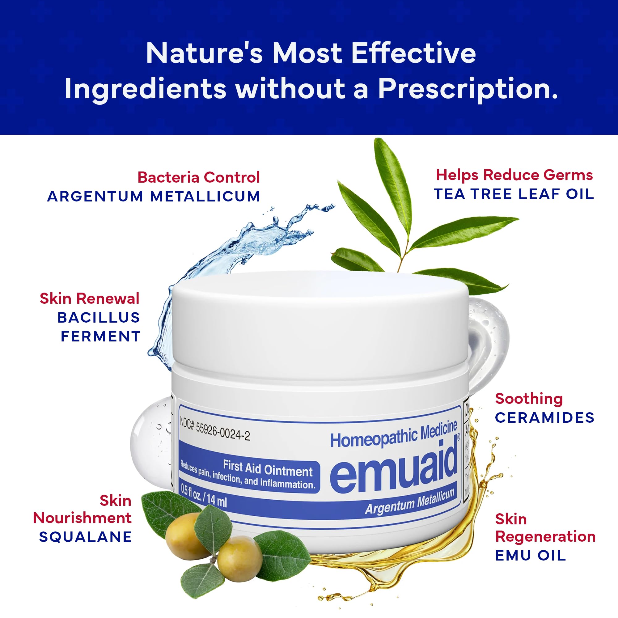 emuaid ointment on skin illustrating gentle, fragrance-free formula for sensitive skin