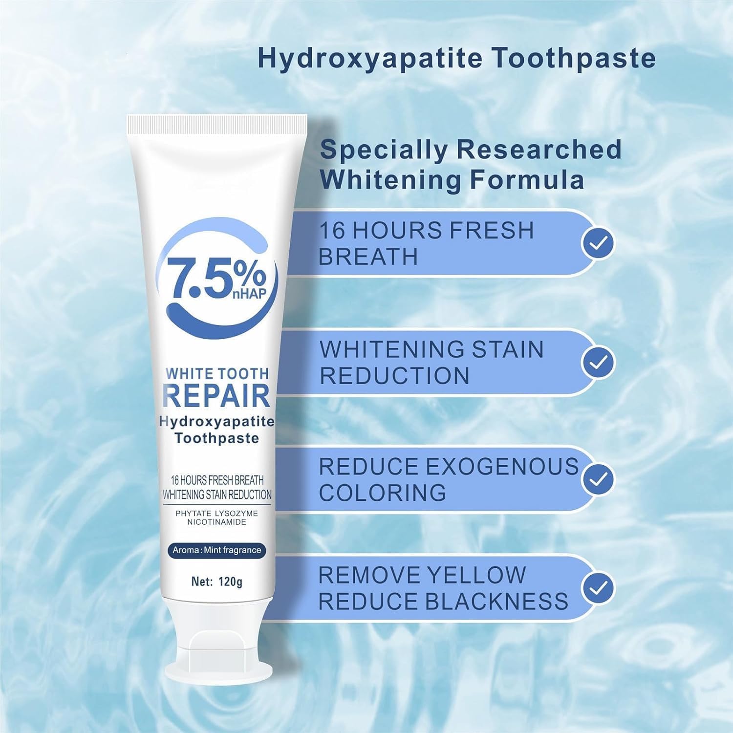 Enamel protection concept with hydroxyapatite toothpaste