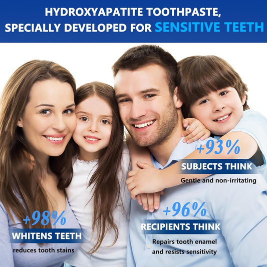 Enamel protection illustration with hydroxyapatite toothpaste