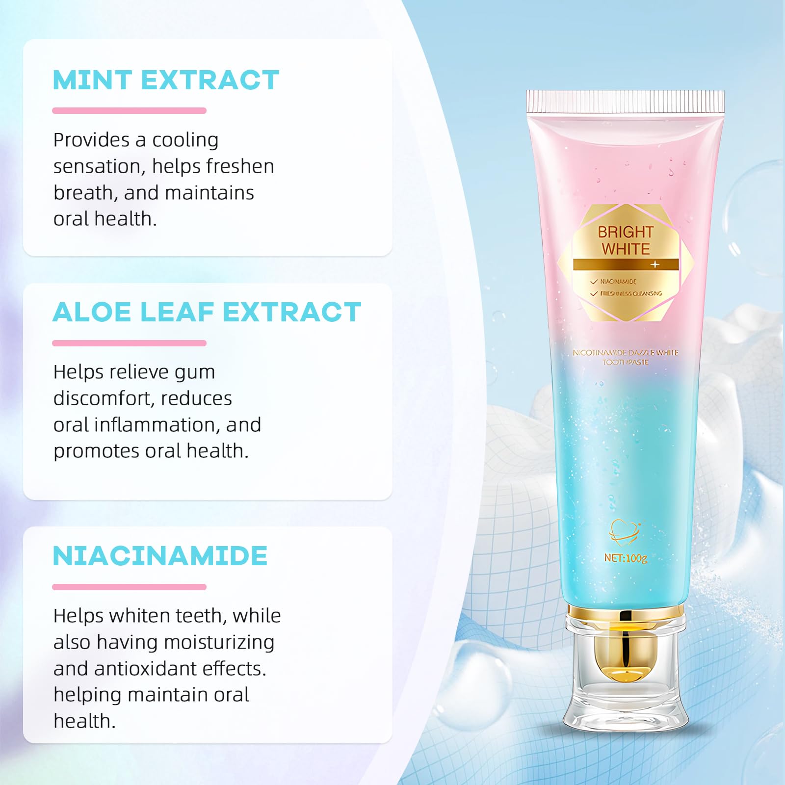 Tooth enamel protection from Niacinamide toothpaste with fluoride